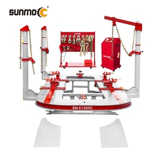 Machine de redressage de châssis Sunmo AUTO BODY SHOP 2 tours ou 3 supports 360 degrés avec pinces offertes, chariot à outils SM-E1300, équipement d'atelier automobile - Product Image 2