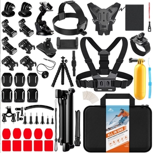 Kit di Accessori per <span class=keywords><strong>Action</strong></span> <span class=keywords><strong>Camera</strong></span> 65 in 1, Accessori per Fotocamera Sportiva con Supporto e Custodia Protettiva per GoPro Hero 13 12 11 10 - Product Image 1