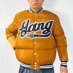 Custom Best Quality <b>Padded</b> Coats Bubble Clothing Outdoor Zip up Jackets Embroidery Patch logo Button Puffer Jacket Manufacturer - Product Image 2