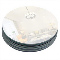 Plateau de table rond en verre de luxe de haute qualité pour centres de table de mariage, 8 à 12 pouces