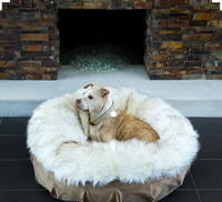 Lit pour animaux de compagnie, confortable et chaud, en toile souple, nid pour chiens et chats, nid antidérapant, lit pour chaton, de luxe en fausse fourrure