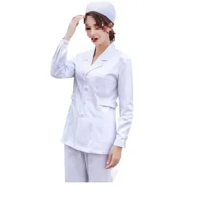 Uniforme d'infirmière le plus vendu, manches longues, été, femme, coupe ajustée, salon de beauté, vêtements de travail de maternité - Product Image 5