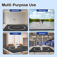 Tapis de lutte compact et rembourré, extérieur durable anti-déchirure pour studio de karaté, lutte, entraînement doux et exercices de technique