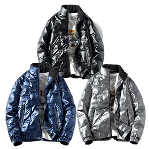 Blouson Bomber Standard Homme 2021 en Toile Chaud avec Fermeture Éclair Coupe-Vent Hiver Grande Taille Streetwear Logo Frontal Motif 3D - Product Image 1