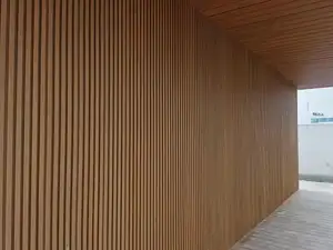 Decorazione esterna e interna del soffitto di legno WPC rivestimento della parete del pannello scanalato parete esterna WPC rivestimento