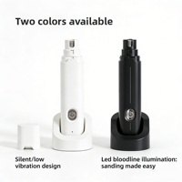 Nouvelle lime à ongles électrique pour animaux de compagnie avec lumière LED, rechargeable par USB, coupe-ongles pour chiens et chats, toilettage