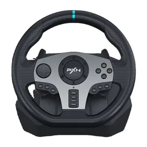 Hot Sale PC Computor Game 900 Degree Gaming Racing Steering Wheel With Pedal And Gear Stick