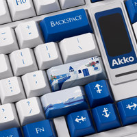 Akko 5098B Santorini 1800 Claviers de jeu électroniques de taille compacte pour ordinateur Écran LCD 1.47 pouces