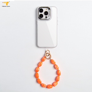 Correa de <span class=keywords><strong>pulsera</strong></span> con cuentas de frutas para teléfono móvil para mujer, con parche de sujeción, espejo extraíble y cordón decorativo para iPhone 17 Pro - Product Image 6