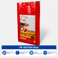 Sac en PP tissé pour riz agricole 50 kg, laminé BOPP, thermoscellable, logo personnalisé, résistant à l'humidité, qualité alimentaire