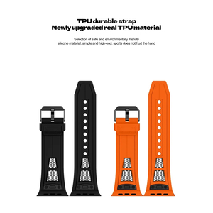 Scalatore di lusso cinturino in Silicone per orologio Apple <span class=keywords><strong>Ultra</strong></span> 2 Band 49/45/44/42mm traspirante in gomma Sport <span class=keywords><strong>I</strong></span> <span class=keywords><strong>Watch</strong></span> serie 9 8 7 6 5 bande - Product Image 3