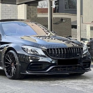 For Benz C-Class C205 C63 2015-2022 Exterior Accessories <b>Car</b> Front Bumper Lip Splitter <b>Diffuser</b> Spoiler Apron Chin Body Kit - Product Image 3