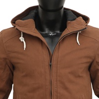 Chaqueta Acolchada de Lona con Capucha para Hombre, Ropa OEM, 100% Algodón, para Invierno