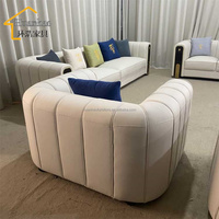 High-End Wohnzimmer Sofa Set Luxus möbel Holz Armlehne Leder 3 Sitz Sofa Sofas für Wohnzimmer Wohn möbel