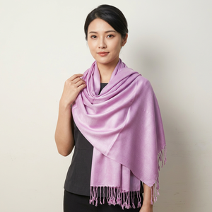 Pañuelos y chales largos de pashmina modal para mujer, de sarga lisa, color cielo, 100% viscosa, ligeros, para verano, venta al por mayor. - Product Image 3