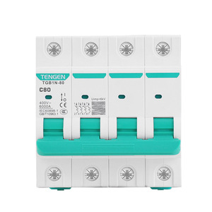 Disjoncteur miniature Tengen Tgb1n 80a 400v 6000a type C80 pour usage domestique - Product Image 1