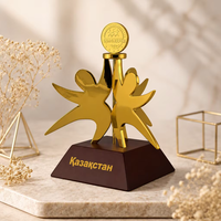 Trophée Métallique Personnalisé pour Événements, Souvenir, Concept Poli, Figurine de Travail d'Équipe