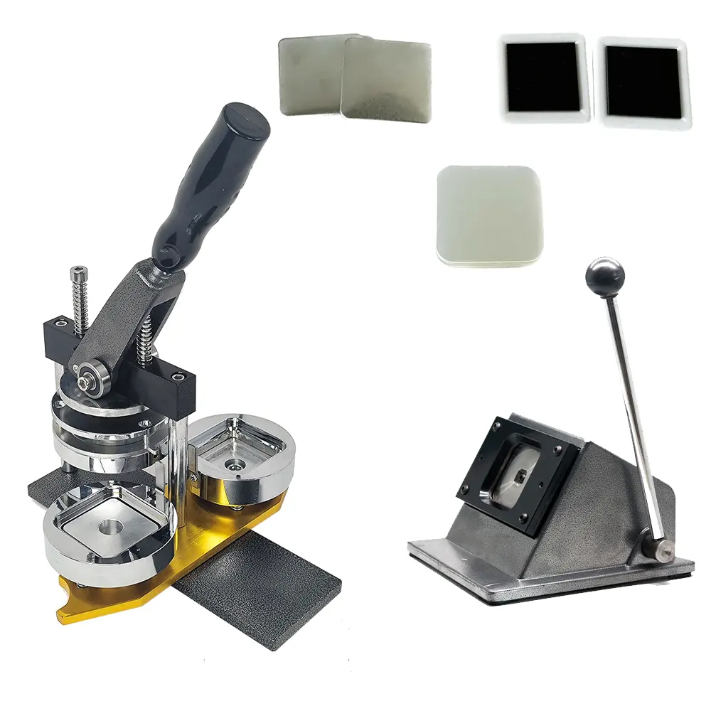 Kit de máquina magnética de formato quadrado de 50 mm, máquina, cortador e 100 conjuntos de materiais