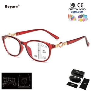 Lunettes de lecture multifocales progressives Boyarn pour femmes, anti-lumière bleue, avec verres correcteurs et dioptries, lunettes de soleil - Product Image 1