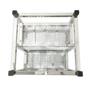 JUSTOP売れ筋病院用家具医療用滑り止めステンレス鋼解体2層2段フットスツールケアフットステップ - Product Image 6