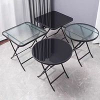 Meubles de salle à manger pliables modernes de jardin Table de bistrot pliante de patio Construction métallique