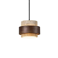 Luminaire suspendu LED vintage Wabi Sabi en travertin, pierre jaune, pour couloir, chambre, balcon, salon, décoration de plafond de style nordique
