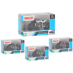 รถมอเตอร์ไซค์ไดแคสต์แบบต่างๆ ขนาด 1:32 พร้อมระบบรีบาวด์โหลดดิ้ง - Product Image 1