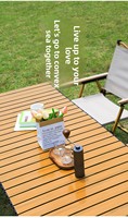Table pliante d'extérieur en acier au carbone portable pour pique-nique, cuisine, barbecue, camping