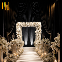 Rideaux de fond de scène pour mariage, en velours ignifuge, insonorisants, élégants pour cérémonie