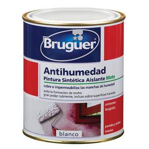 Pintura antihumedad mate blanca 0,750l, resistente a la humedad, ideal para proteger y decorar paredes interiores. - Product Image 1