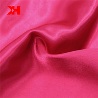 Tissu en polyester satiné rouge Kahn, tissu en mousseline extensible pour pyjamas de luxe