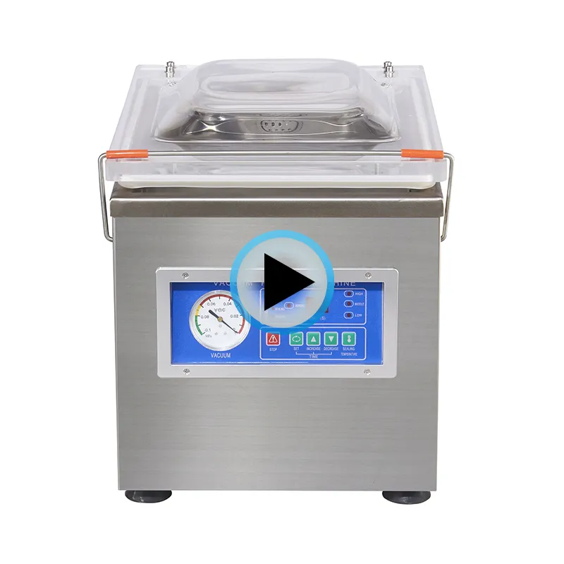 Máquina automática para envasado de alimentos, sellador al vacío de cámara única, certificado CE, DZ260B