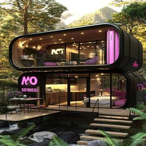 Villa mobile préfabriquée à faible coût Maison en conteneur à capsule spatiale pour immeuble de villégiature Bureau en acier supermarchés - Product Image 3