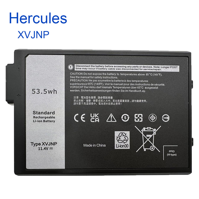 Good Quality Replacement Laptop Battery 11.4V 53.5Wh XVJNP 6JRCP M0TN3 KD1CT for Latitude 5430 7330 Rugged Extreme Battery Stock
