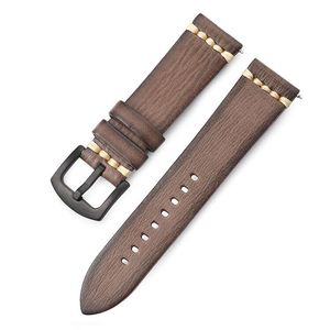 <span class=keywords><strong>Bracelet</strong></span> de ceinture de montre vintage en cuir italien de haute qualité <span class=keywords><strong>18mm</strong></span> 20mm 22mm 24mm pour Samsung Galaxy Watch <span class=keywords><strong>Garmin</strong></span> - Product Image 3