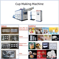 Machine de thermoformage automatique haute performance pour gobelets et bols en PS/PET, haute précision, économe en énergie, écologique, multifonctionnelle