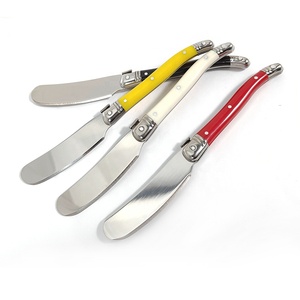 Ensemble de 8 couteaux à beurre style <span class=keywords><strong>Laguiole</strong></span> avec manches colorés pour fromage et charcuterie, manches en ABS de qualité alimentaire - Product Image 5