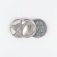 Logotipo de monedas religiosas de moneda de desafío con doble placa de Metal antiguo de Europa para monedas artesanías de metal 3D personalizadas