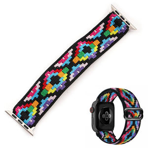 Bracelet de montre en nylon élastique réglable à double boucle Upro pour Apple Watch 38 mm 40 mm 42 mm 44 mm 45 mm 49 mm - Product Image 3