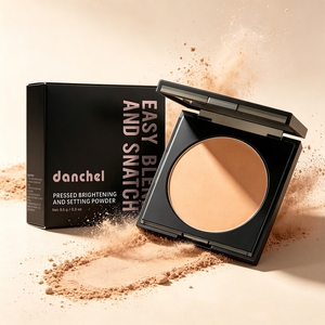 <span class=keywords><strong>Poudre</strong></span> fixante compacte OEM végétalienne, résistante à l'eau, contrôle du sébum, maquillage scintillant, marque privée - Product Image 1