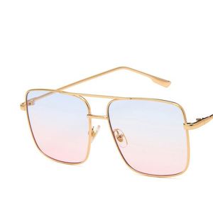 2020 nueva plaza marco vintage gafas de sol de las mujeres de gran tamaño gafas de sol para hombres mujer tonos oro UV400 gafas 2020 gafas de sol - Product Image 6
