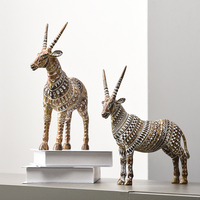 Figurines Totemiques Africaines en Bois Sculpté à la Main, Animaux (Mouton, Antilope) pour Décoration Intérieure – Exportateurs Indiens