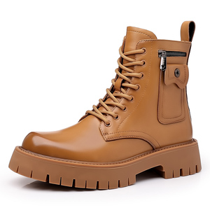 Bottines Chelsea rétro tendance - Fermeture à lacets, chaussures décontractées confortables pour l'extérieur, pour toutes les saisons - Product Image 4