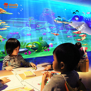 Trò chơi trẻ em sân chơi cá điên vẽ tùy chỉnh trò chơi hoạt hình phát triển bức tranh chiếu bản đồ tương tác trò chơi sàn - Product Image 1