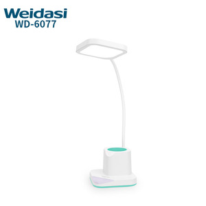 Lampe de lecture moderne de bureau portable rechargeable à LED avec porte-stylo et charge USB - Product Image 2
