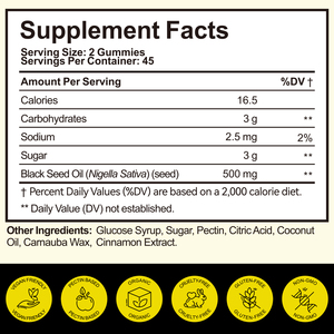 Solotree Lạnh Ép Tự Nhiên Vegan Đen Dầu Hạt Giống Gummies Hữu Cơ Không Đường Màu Đen Dầu Hạt Gummies Cho Tóc Da Doanh Sức Khỏe - Product Image 3