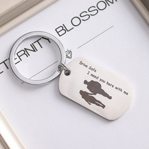 Fai da <span class=keywords><strong>te</strong></span> portachiavi Drive sicuro ho bisogno di <span class=keywords><strong>te</strong></span> qui con Me ciondolo gioielli uomo <span class=keywords><strong>e</strong></span> donna in acciaio titanio - Product Image 5