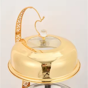 Oferta Especial: Juego de Buffet con Calentador de Alimentos y Alcohol Dorado para Hoteles - Product Image 3