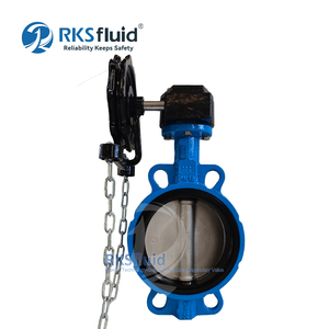 Valvola a Farfalla a Catena con Dischi Centrati ASME B16.5 BS EN1092 in Ghisa Sferoidale DN150 DN200 PN16 - Product Image 1