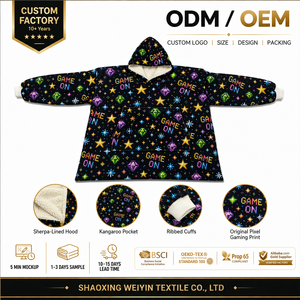 Wholesale Kids Adult Soft Warm Sweatshirt <strong>Hooded</strong> <strong>Blankets</strong> Games Race Printed Oversized Wearable Hoodie <strong>Blanket</strong> - Product Image 3